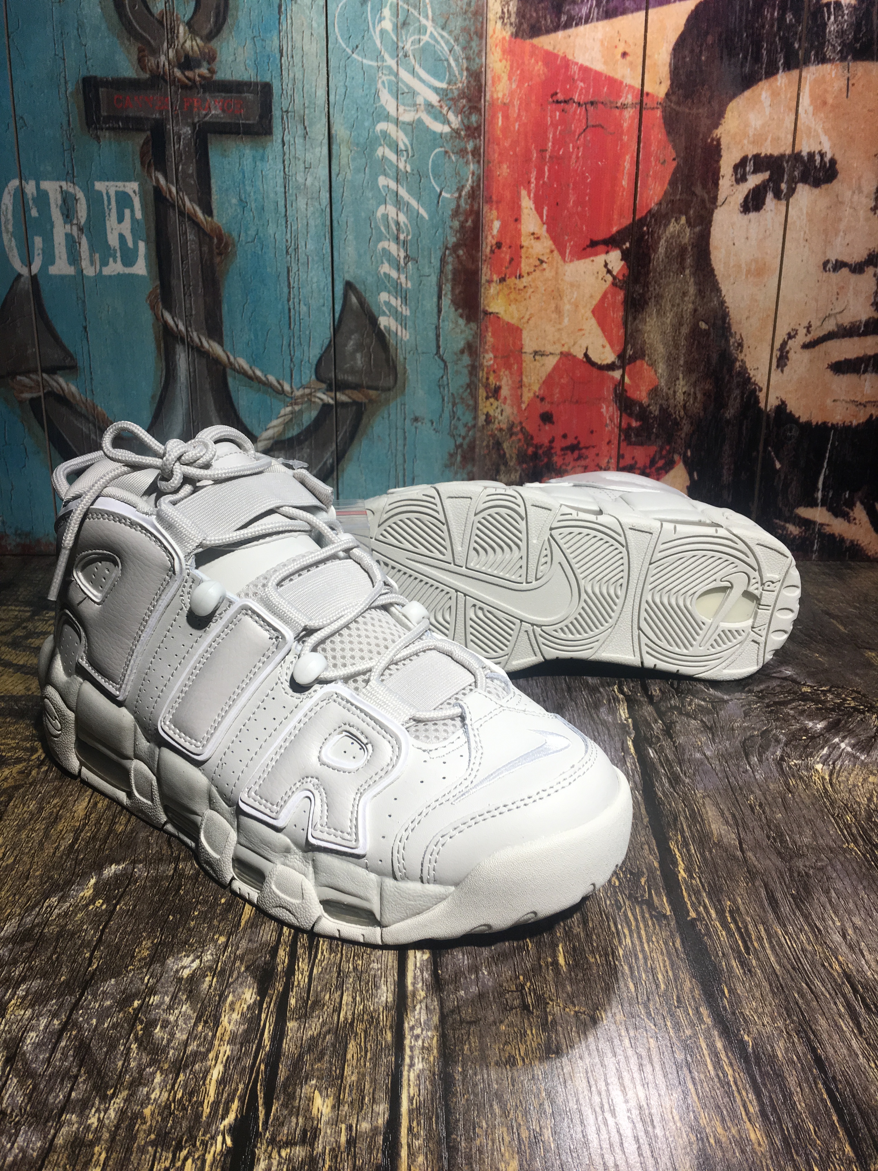 Women Nike Air Uptempo All White Shoes